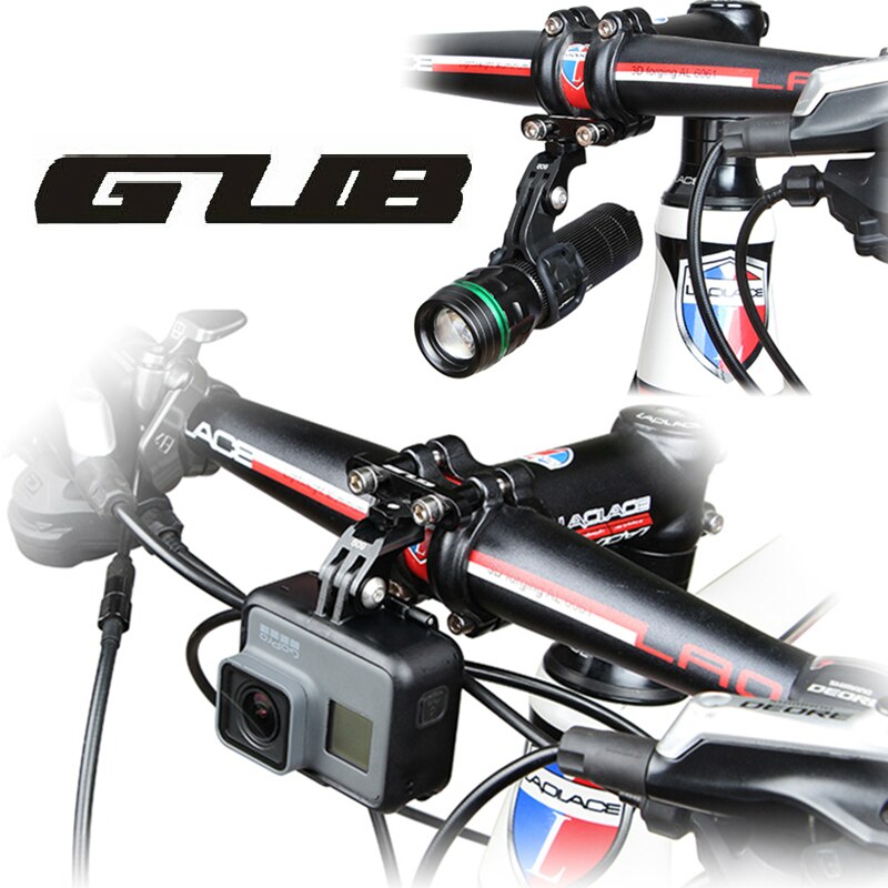 GUB 609 Fahrrad Kamera Halterung mit Taschenlampe Halterung Adapter Fahrrad MTB Radfahren Aluminium Legierung Kamera Stehen Für GoPro