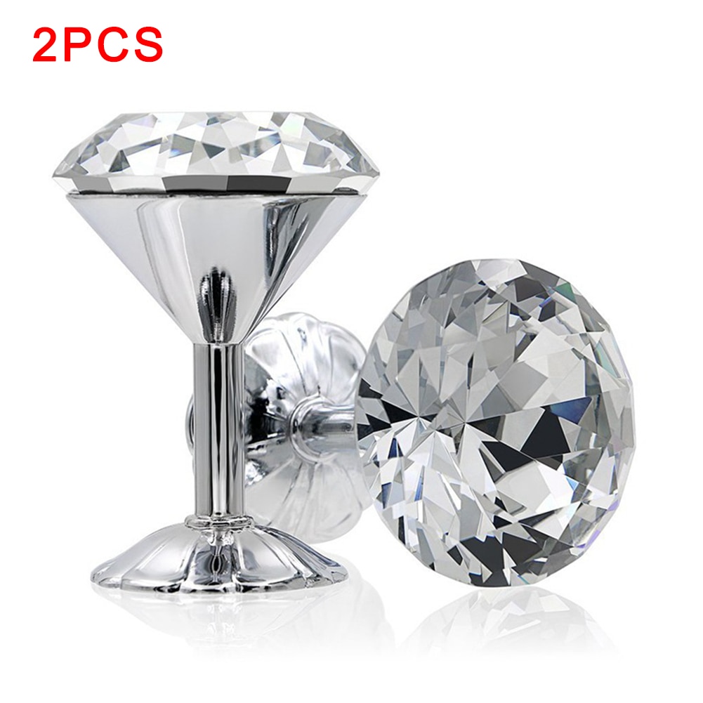 2 stk slitesterk utsøkt skinnende rhinestone gardin krok draperi skumring tilbehør lysreflekterende synke legering tiebacks hjem dekor