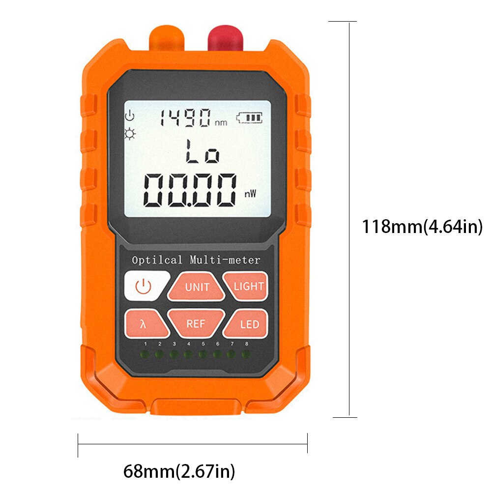 All-In-One Optical Red Light Meter Tool 5mW Visual Fault Locator Red Light Pen Light Locator Optical Meter