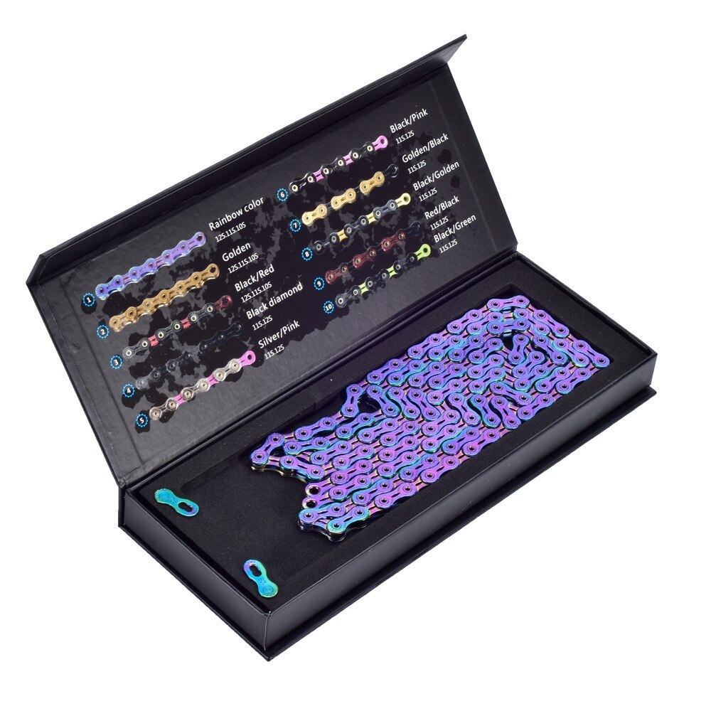 Bicycle chain Rainbow SUMC mountain bike road bike shifting chain 9 10 speed Chain with missinglink X10SL chain