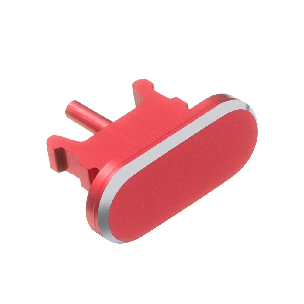 Slijtvaste Anti Stof Plug Voor Iphone 12 11 Pro Max X Xr Max 8 7 6S Plus charger Port Blok Metal Stopper Stofdicht Cover: red