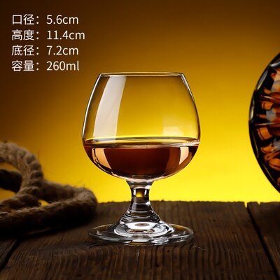 Cognac Brandy Glas Transparent Große Kapazität Becher Rotwein Glas Duftenden Tasse Whisky Likör Wodka Bar Restaurant Trinken Vesse: 260ml