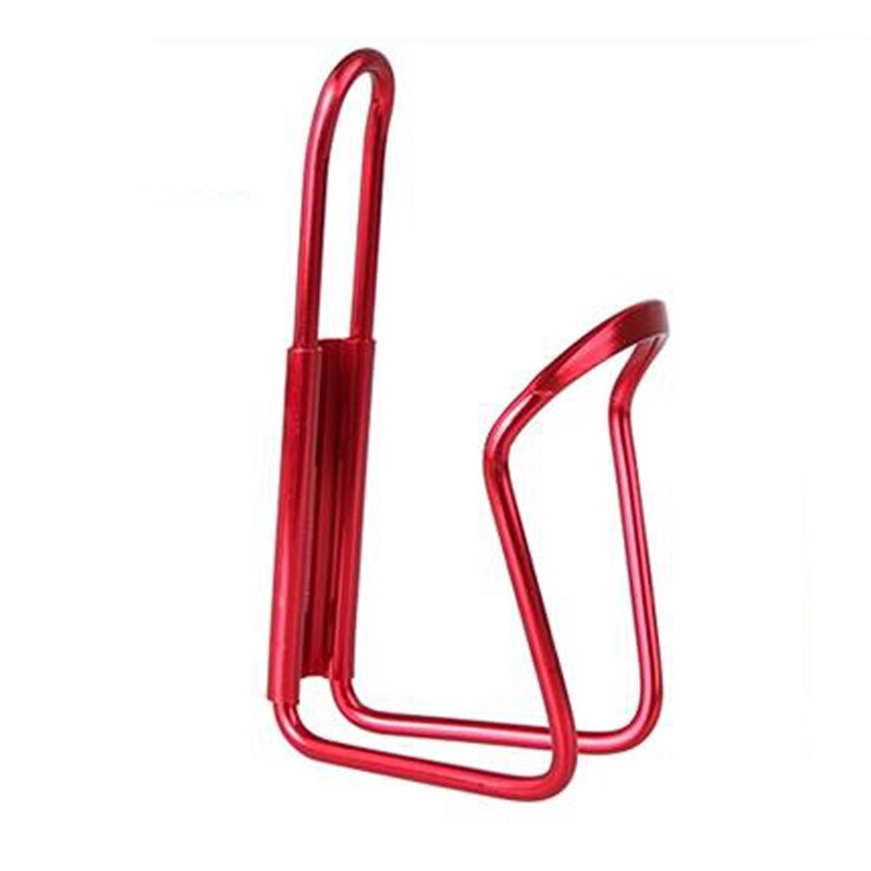 Aluminiumlegering cykel vattenflaskhållare mountainbike flaska kan burfäste cykling dryck vatten kopp rack cykeltillbehör: Röd