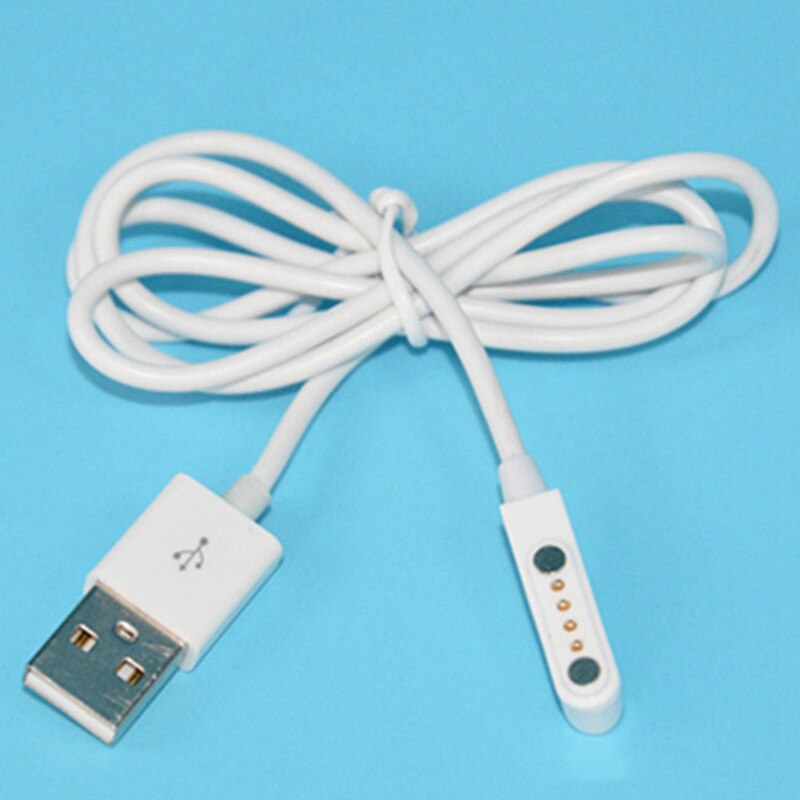 Usb 2.0 macho para 4 pinos pogo cabo carregador de alimentação carregador magnético cabo cabo para relógio inteligente para fone ouvido bluetooth computador