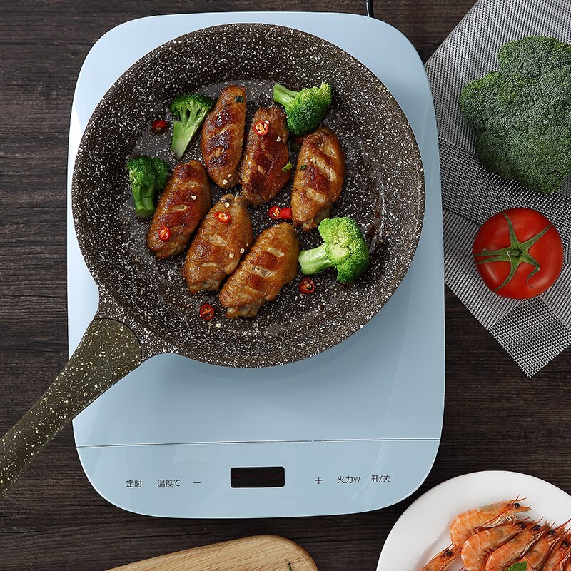 Electric Touch Control Induction Cooker Electromagnetic Oven Pot Heating Stove Adjustable Mode Household Cooktop 2100W