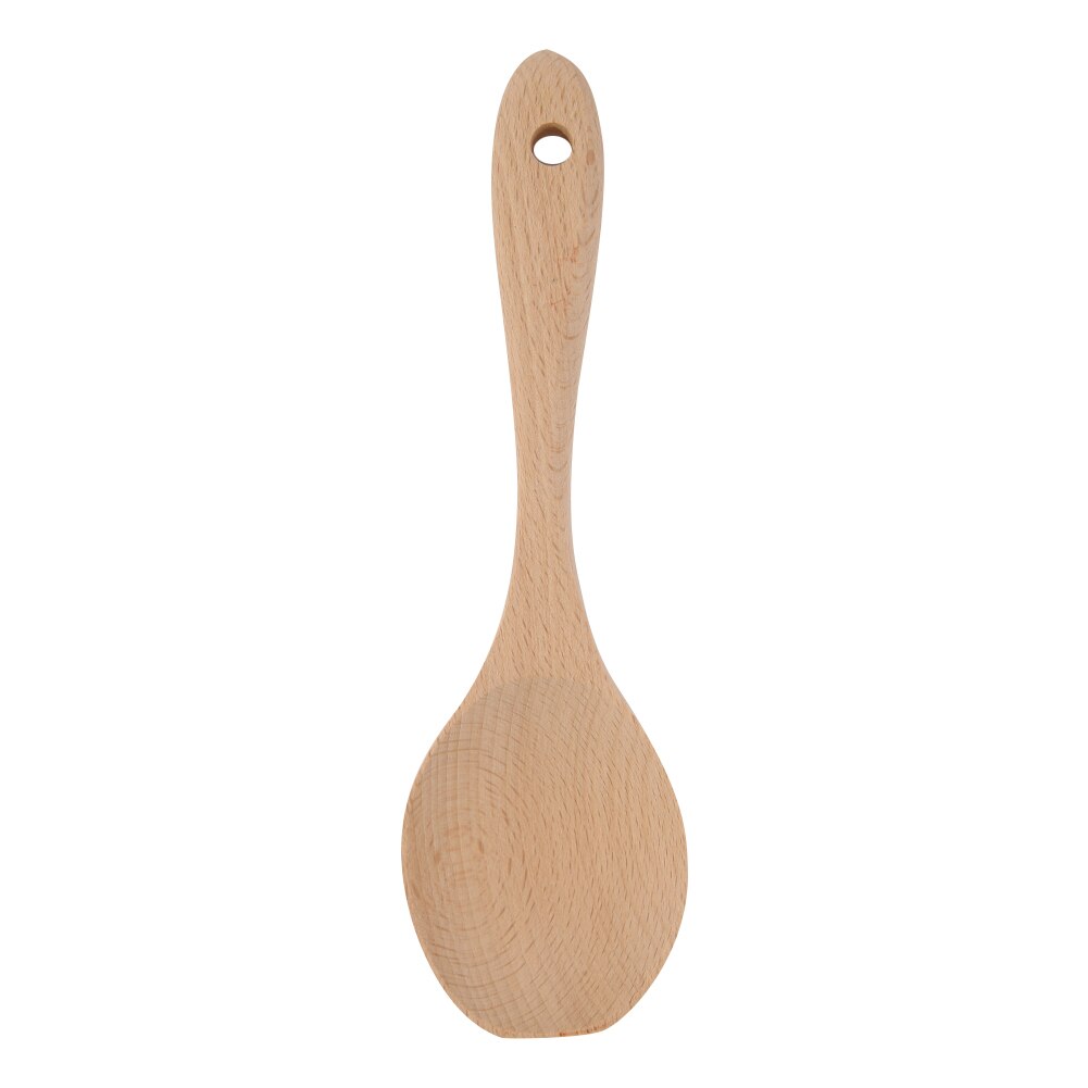 Cuchara de madera de primera , pala de madera de haya, cuchara de cocina sin pintar, olla antiadherente, juego de cocina: Wooden spatula-C