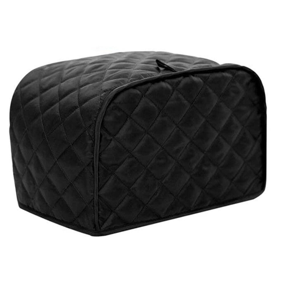 Machine à pain grille-pain couverture Anti-poussière grille-pain couverture pour deux tranches grille-pain Anti empreinte digitale housse de protection: Black