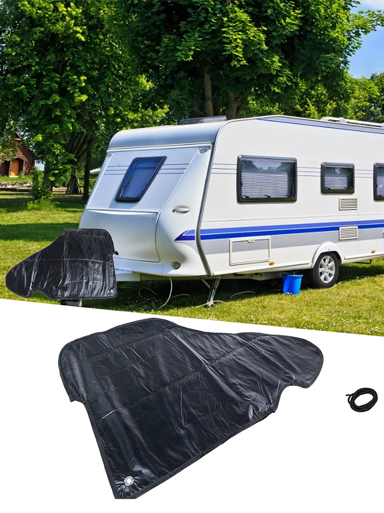 Caravan Trailer Hitch Vinyl RV Tripod Dust Rain Protective Cover Waterproof Caravan Trailer Hitch Cover Rain Dust Protector Cove