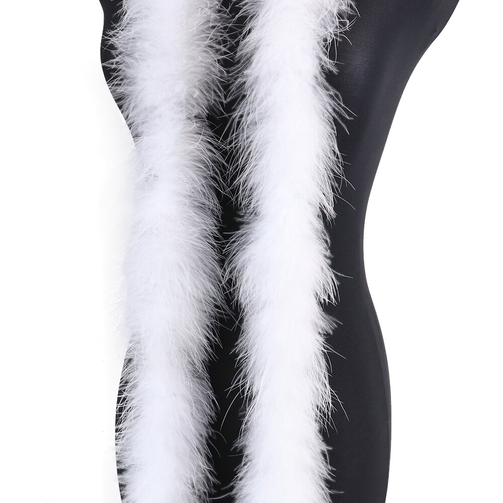 20G Zachte Marabou Veren Boa Voor Sieraden Ambachten Accessoires Bruiloft Decoratie Rekwisieten Fuffy Turkije Pluim: white