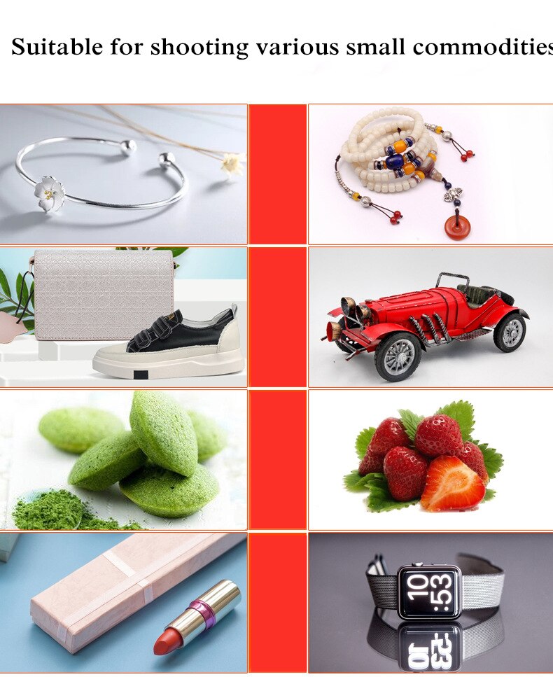 Licht Box 30*30CM Tragbare Softbox Studio Foto LED Leuchtkasten Mit 3 Farben Hintergrund Für Tabletop Fotografie LED lichter