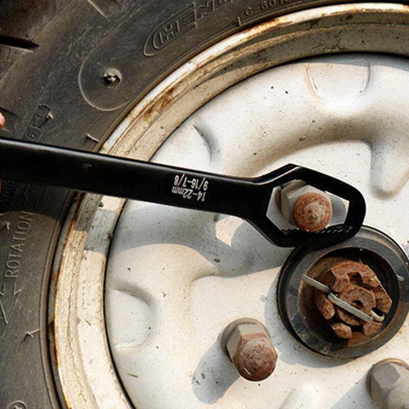 Double End Wrenches Universal Spanner 14-22mm 8-13mm Wrench Key Screw Nut Repair GXMA