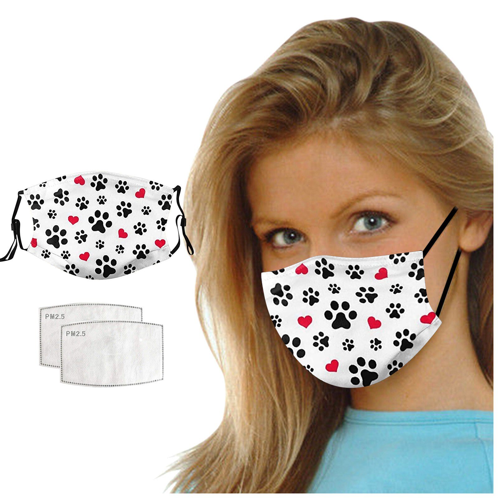 ski Fasemask Adult Animal Dog Printed Bandana Washable Reusable Fabric Lavables Masque Bandana: G