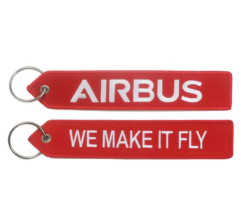 Airbus Logo A330 neo A350 A380 BELUGAXL Embroider Travel Long Luggage Bag Tag for Flight Crew Pilot Aviation Lover: red airbus style 2