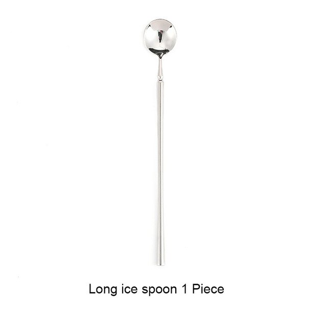304 spiegel roestvrij staal dinermes vork lepel servies set luxe bestek zilverwerk steak koffie dessert fruit servies: WHITE