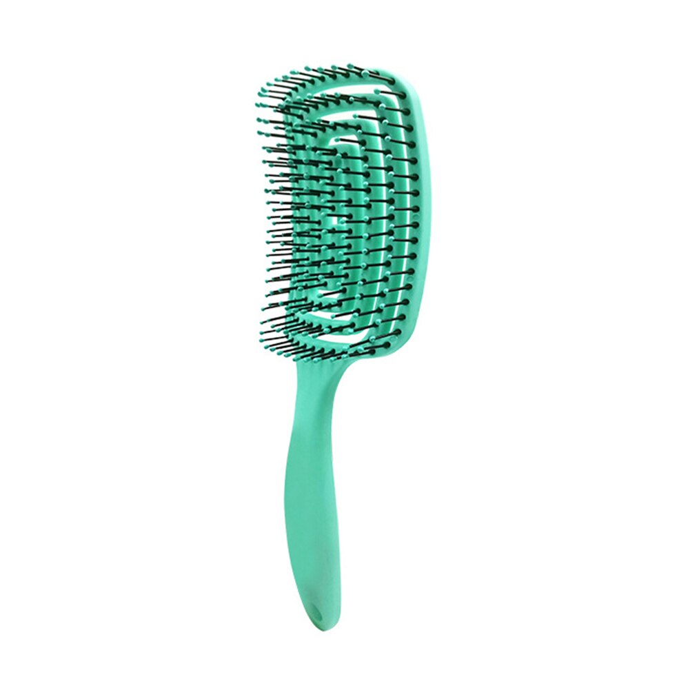 Hollow Arc Mosquito Coil Large Curved Hair Comb Octopus Scalp Massage Brush: Green