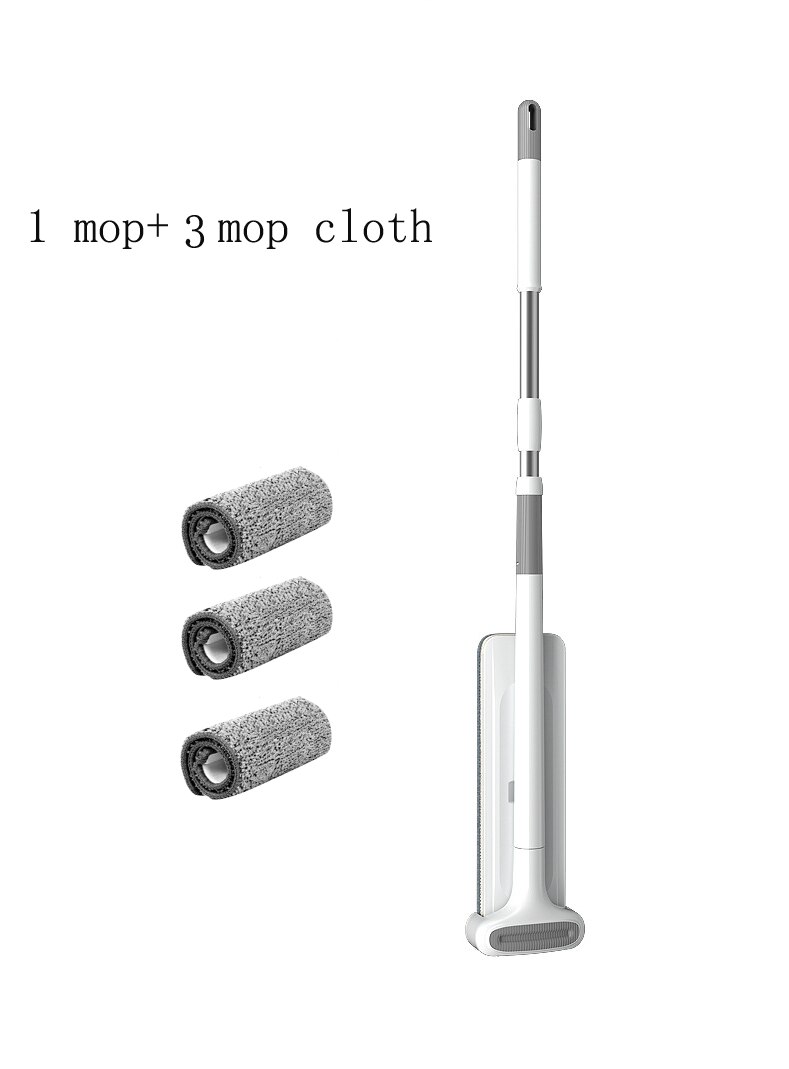 A lavagem das mãos xiaomijia livre ferramentas de uso doméstico mop seco e molhado plana preguiçoso para lavar piso microfibra mop almofadas de remoção de poeira deslizante: mop and 3 mop cloth