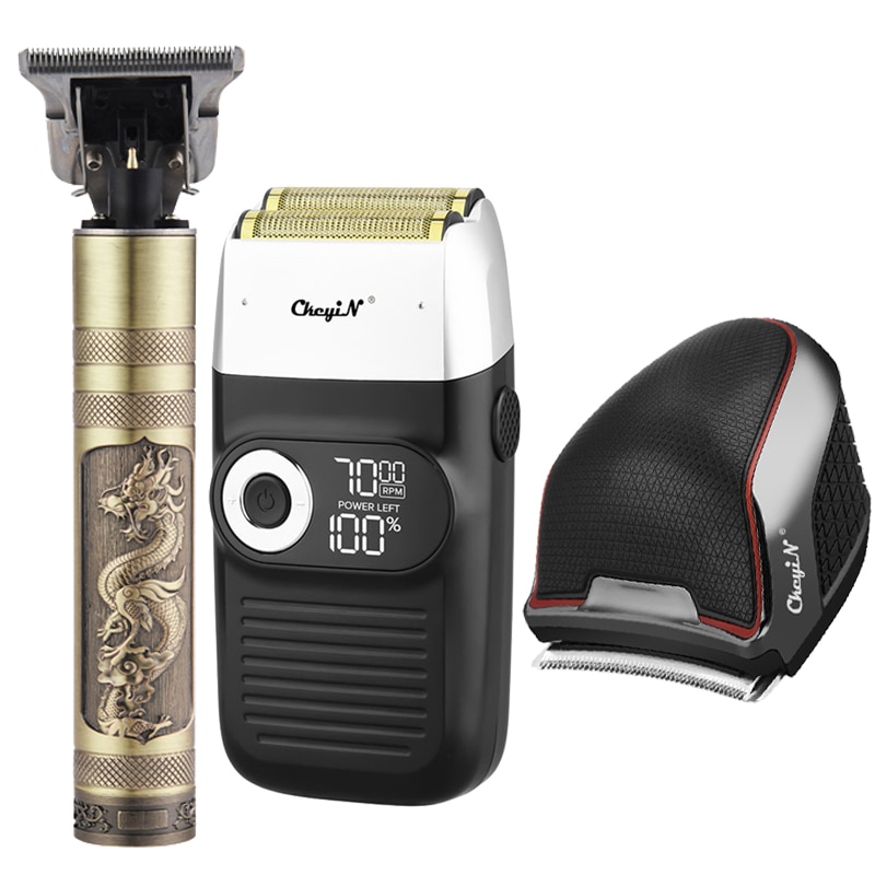 Professionele Tondeuse Voor Mannen Elektrische Tondeuse Draadloze Bakkebaarden Cutter Baard Scheermes Oplaadbare Scheren Machine