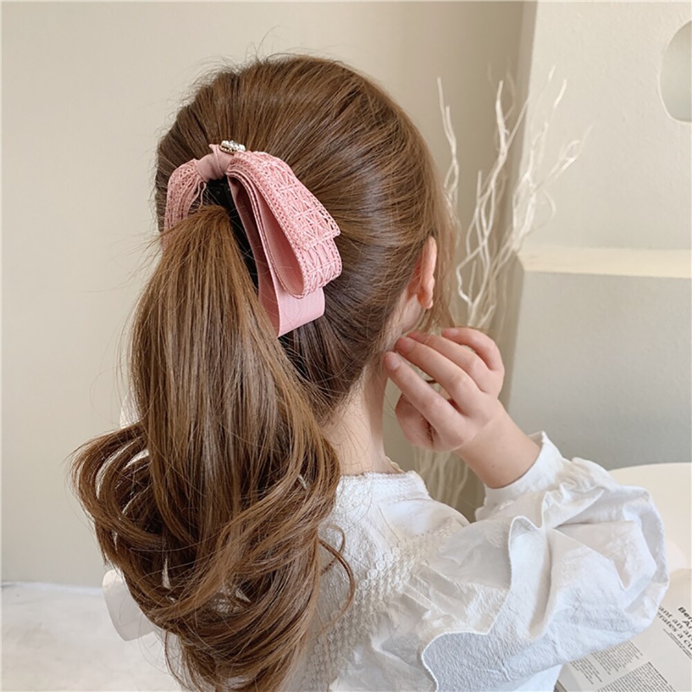 Clip de plátano hueco de estilo universitario, horquilla vertical de cola de caballo, accesorios para el cabello, tocado, dulce y grande de Corea