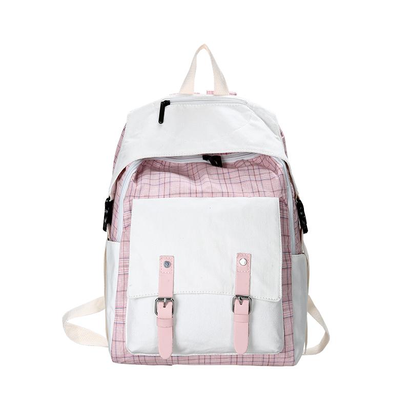 Mode Vrouwen Rugzak Canvas Grote Capaciteit College Zakken Voor Meisjes Reizen Bagpack Mochilas Vrouwelijke Rugzak Terug Naar School: Pink