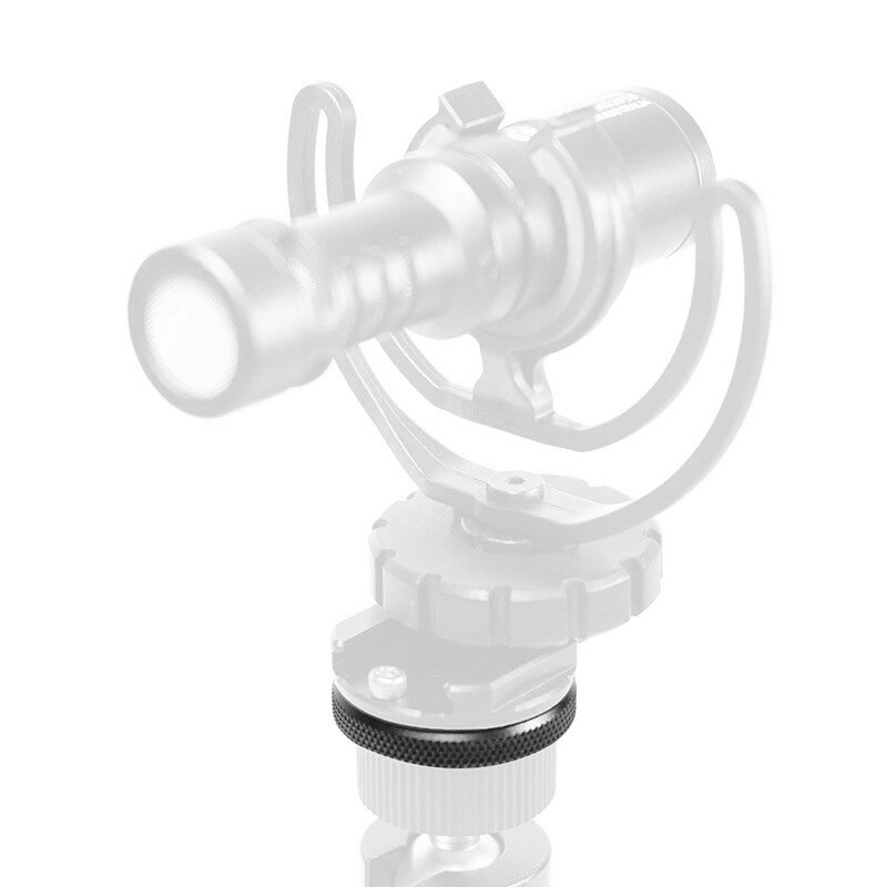 Adaptador de montura de zapata fría para fotografía con cabeza de bola pequeña para cámara con extensión de tornillo de 1/4 pulgadas para luz de Flash de estudio