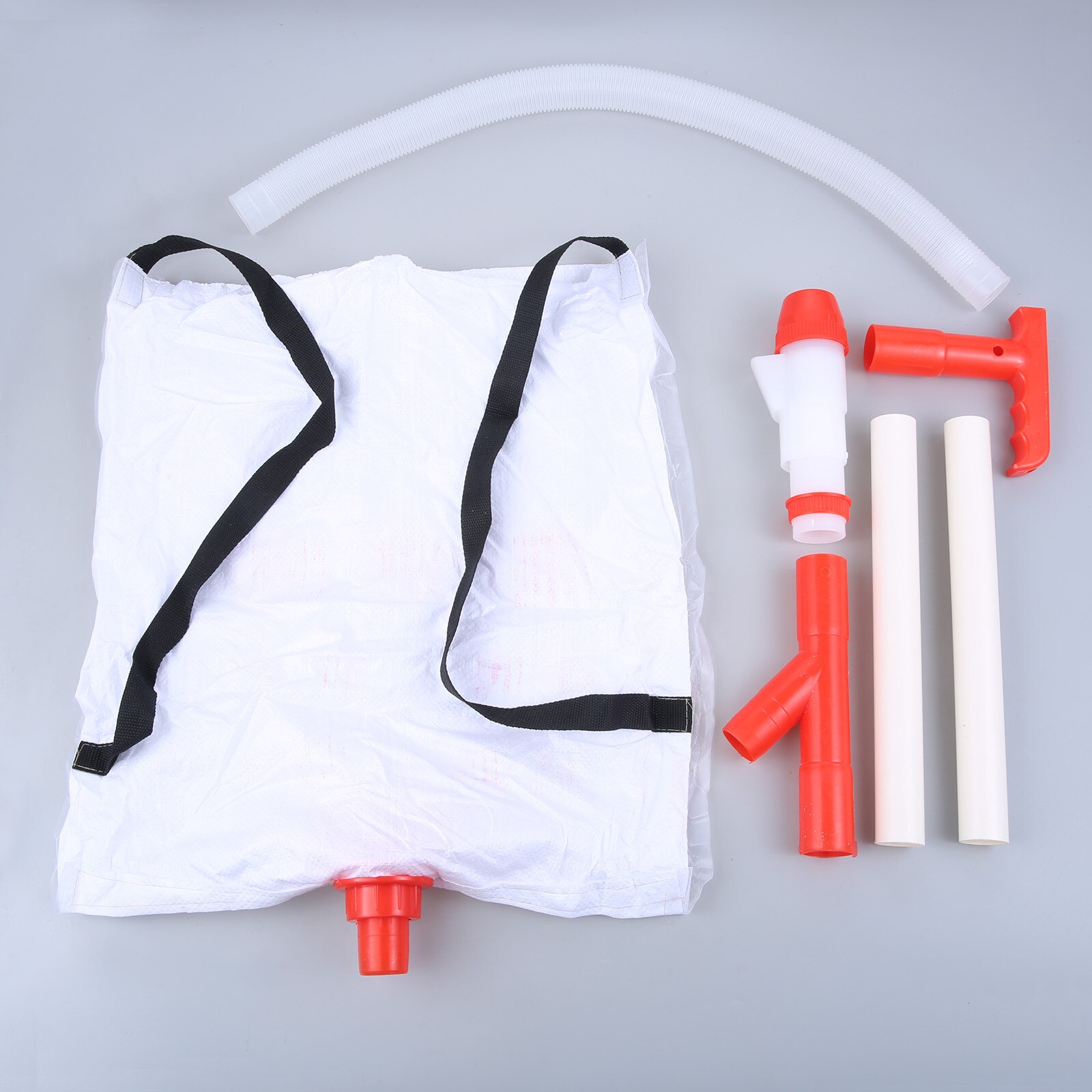 Manual Backpack Fertilizer Spreader Tool Single Tube Fertilizer Applicator for Garden Agricultural Corn Vegetable Fruit Tree Top: White