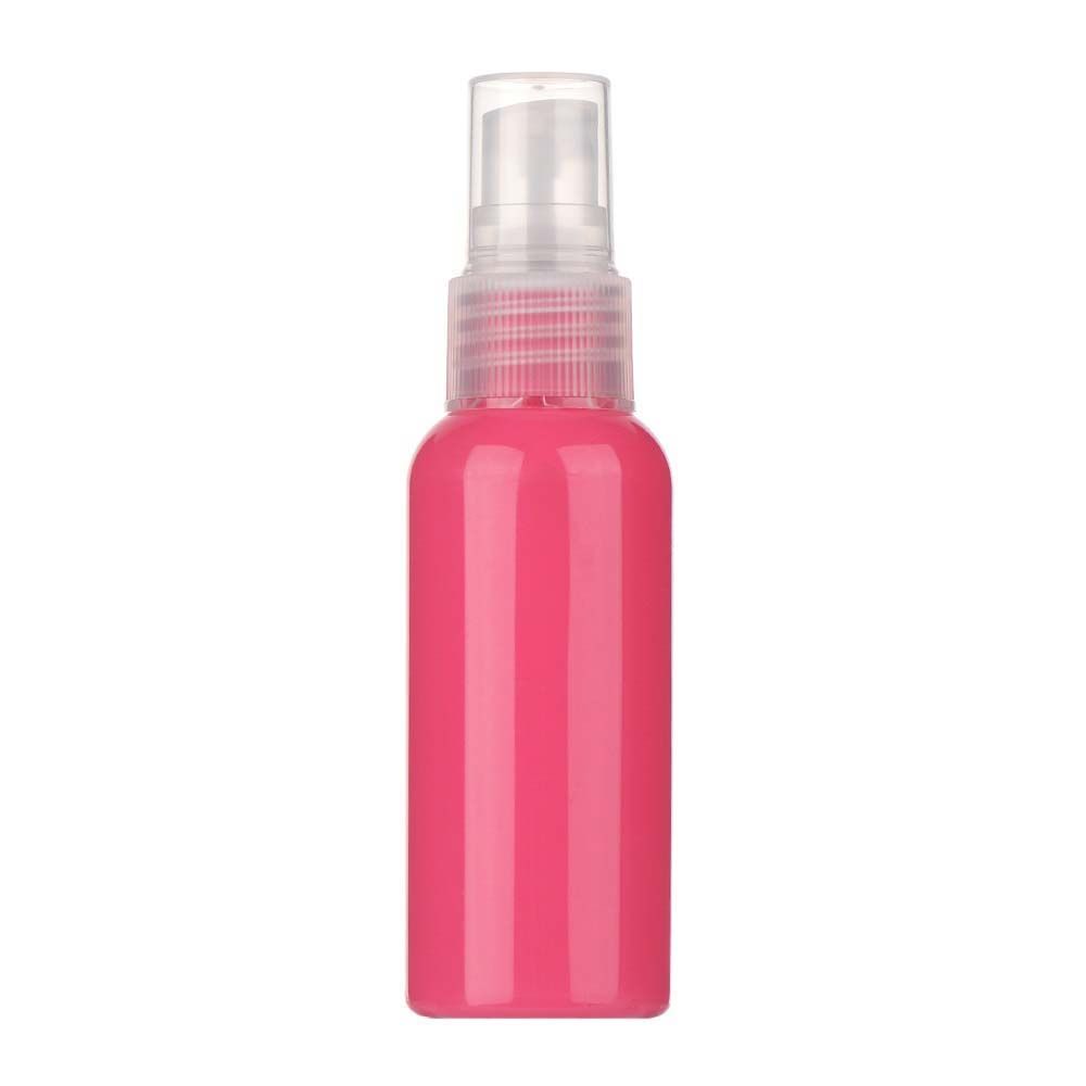 1 Pc 50ml Candy Color Spray Bottle Portable Travel Refillable Bottles Fine Mist Spray Bottle Cosmetic Container: rose red