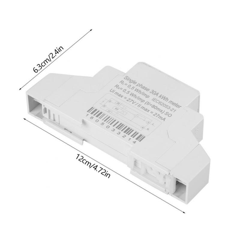 220V 5(30)A Digital 1-phase 2 Wire 1P DIN-Rail Electric Meter Electronic KWh Meter Tool Simplex Tool Discount