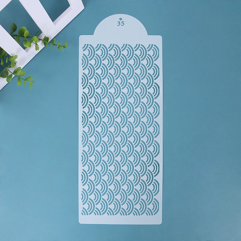 Fondant Cake Mesh Stamps Stencils Embossing for Decorating Tool Plastic Spray Mold Wedding Cookies Chocolate Drawing Painting: army green