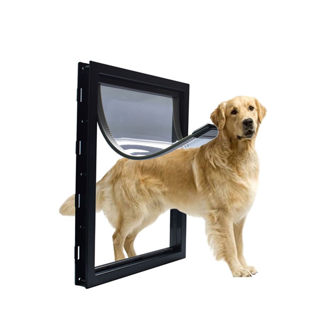 ABS Plastic Window Gate House Pet Free Flap Door Safe Magnetic Positioning Screen PVC Gate Tunnel Dogs Cats Outdoor