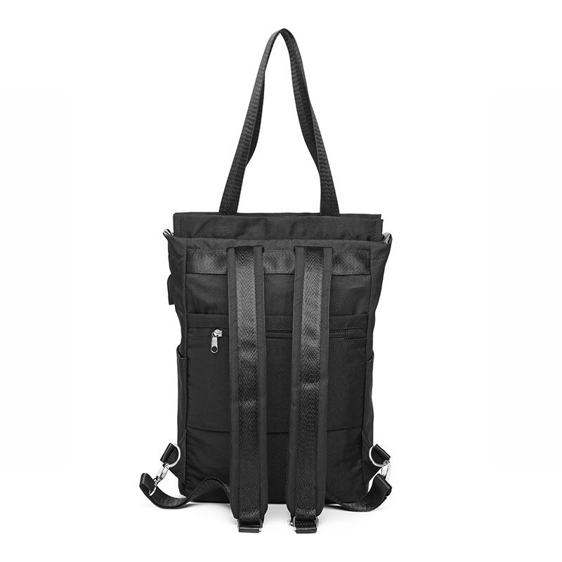 Vrouwen Rugzak Student Schooltas Middelbare School Student Hoge School Student College Student Rugzak Waterdichte Laptop Tas: Medium Black