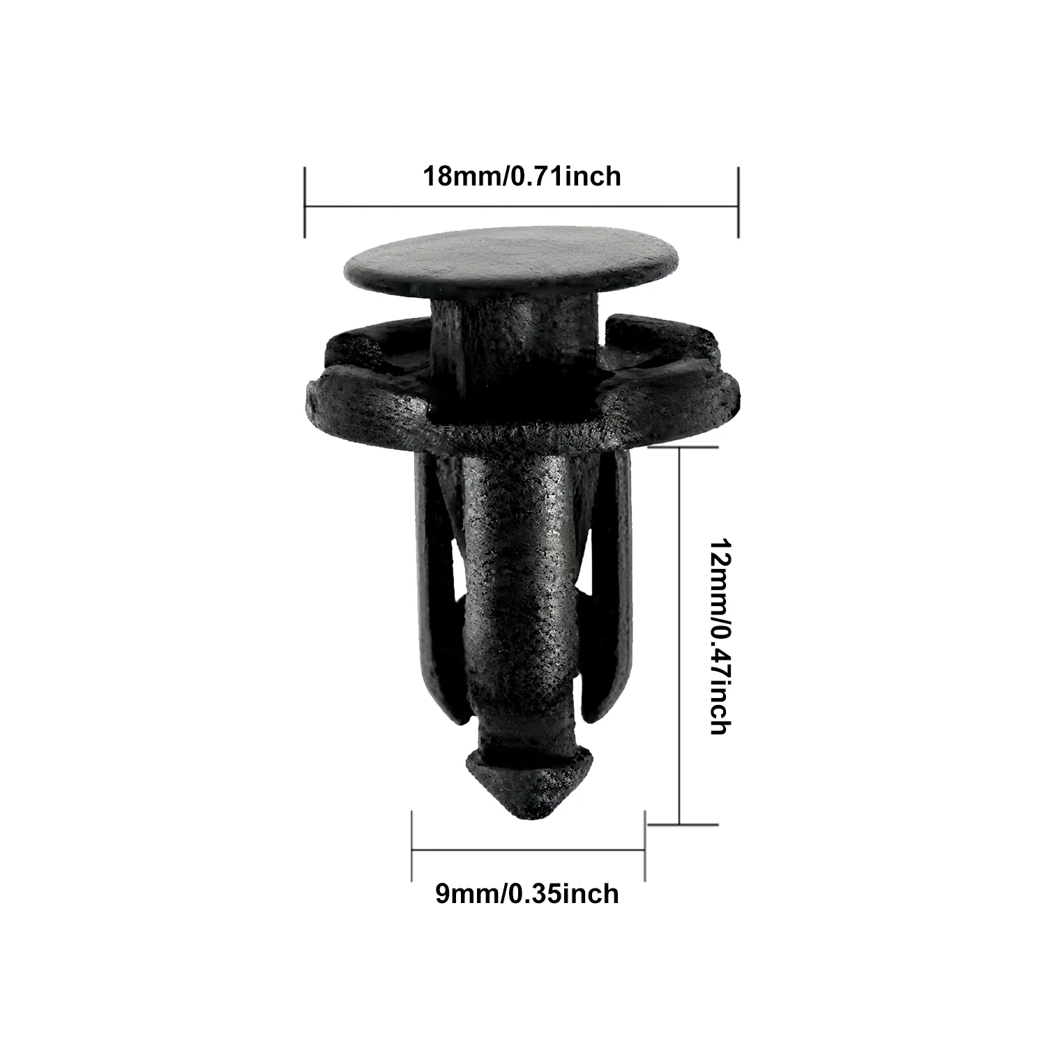 20/100 stuks 6-10mm- gats plastic klinknagels bevestigingsclip zwart auto deurpaneel bevestigingsclip autoaccessoire: Grijs