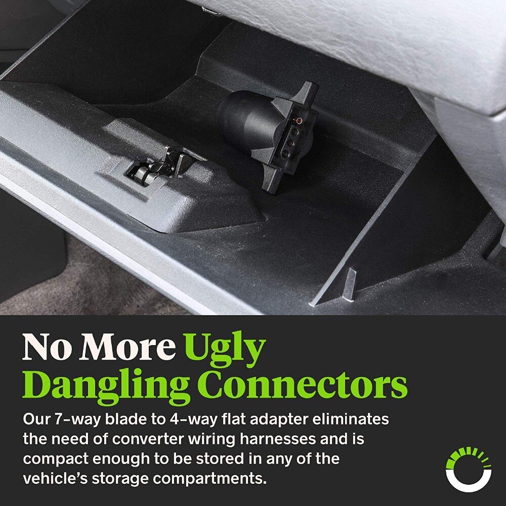 7-Way Blade to 4-Way Flat Trailer Adapter 7-pin to 4-pin Trailer Wiring Plug Adapter