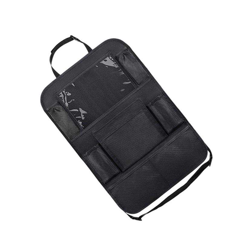 2 pçs sacos de armazenamento do bebê multi-função saco de armazenamento de carro bolsa de assento de volta do carro oxford pano organizador saco de banco de trás do carro preto