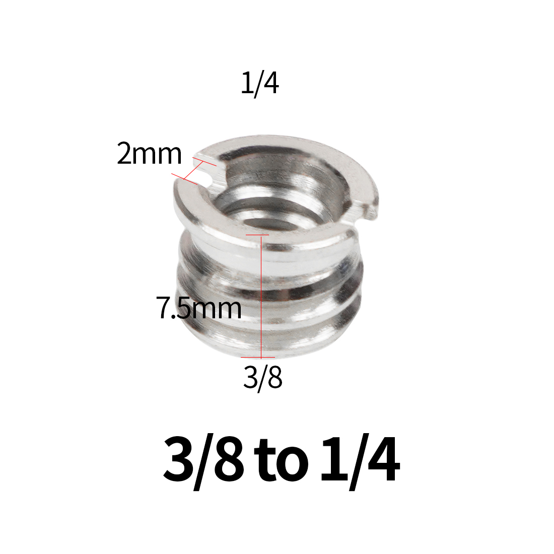 BGNing 1/4" to 3/8" 5/8" to 3/8" Male to Female Thread Screw Mount Adapter Tripod Plate Screw Plate Screw Mount for SLR Camera: TypeE