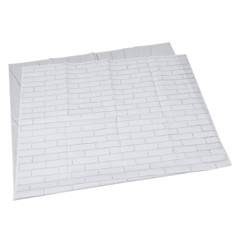 Vinyl Houten Vloer Fotografie Studio Prop Achtergrond 3x5FT Witte Bakstenen Muur