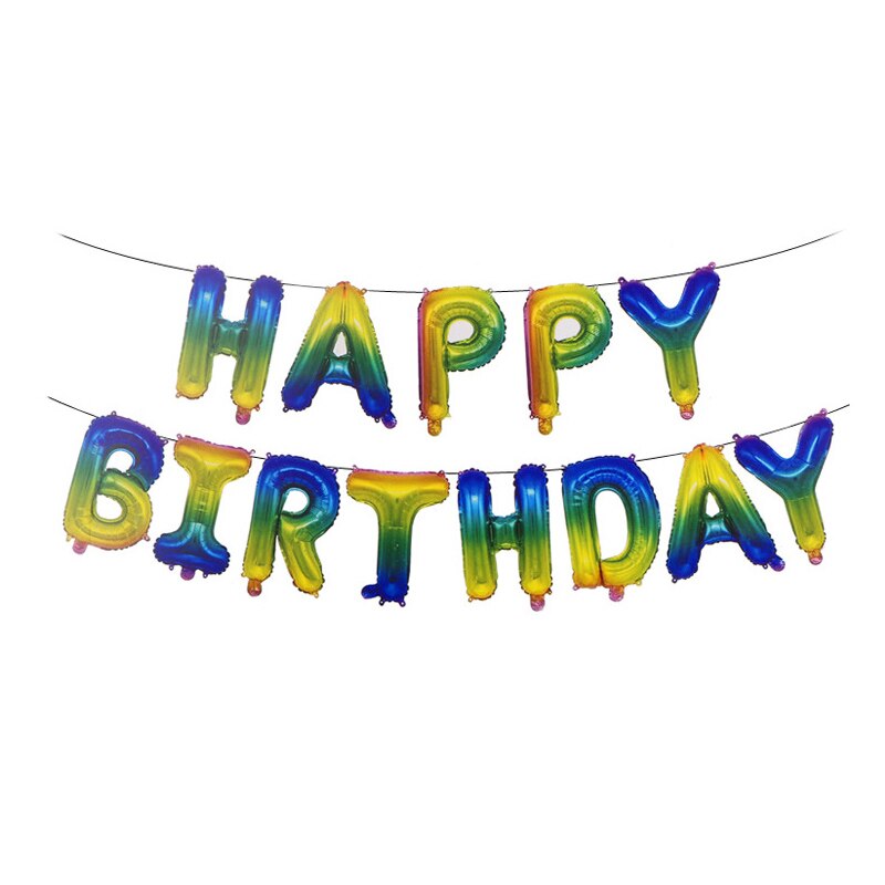 16 Inch Happy Birthday Letter Balloons Birthday Party Decorations Kids Foil Balloon Helium Globos Birthday Decoration: 11
