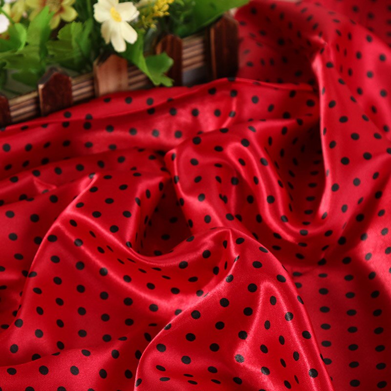 Polyester satin fabrictwist landscapebillede mønster tøj skjortekjole satin stof