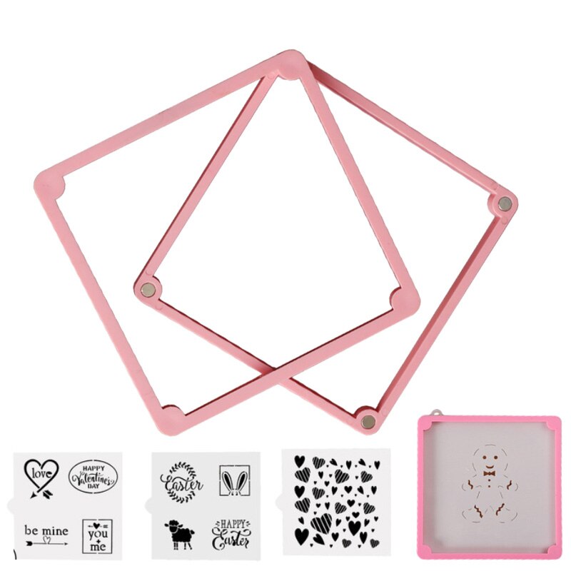 Magnetyczny uchwyt robić szablonów robić dekorowania ciastek wzornik robić mocowania ramki niestandardowy uchwyt robić szablonów stempel robić ciastek dekorowanie i przyrząd robić pieczenia