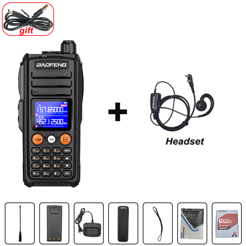 Baofeng UV-27 Walkie Talkie High Power FM NOAA 999CH Wireless Copy Frequency Type-C Portable Long Range 2 Way Radio For Camping: Red / US
