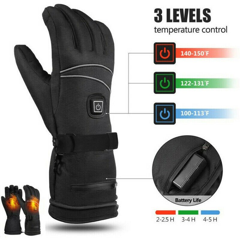 Waterdichte Elektrische Verwarmde Handschoenen Verwarmde Fietsen Warm Verwarming Skiën Handschoenen Usb Powered Verwarmde Handschoenen Riding Winter Handschoenen: type 3