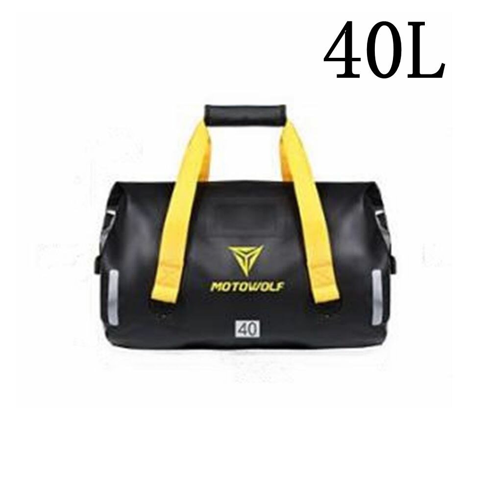 multi-functional high capacity waterproof motorcycle travel rear seat bag side riding Luggage shoulder bag: 40L Black