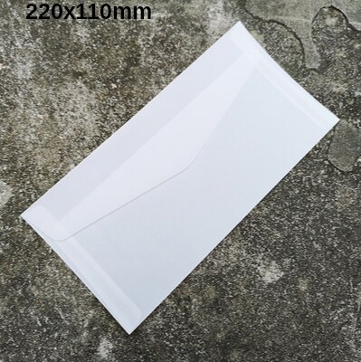 50Pcs/lot 17.5cm ~ 23cm translucent mailer/ envelope DIY parchment paper envelopes for Wedding Party Invitation Card Envelopes: 220mm X 110mm