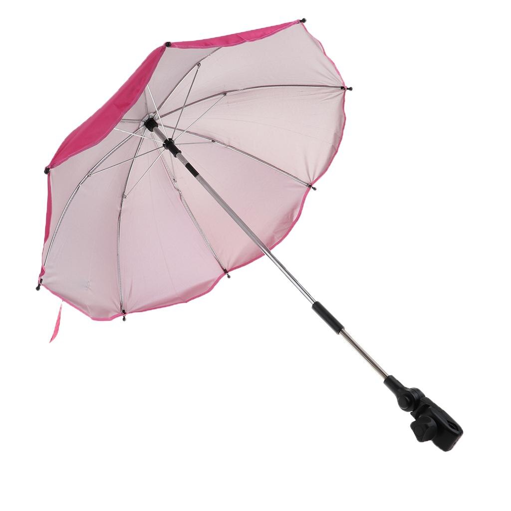 Strand Parasol Paraplu Zon Bescherming Parasol Waterdichte Onderdak Luifel: Rose Red