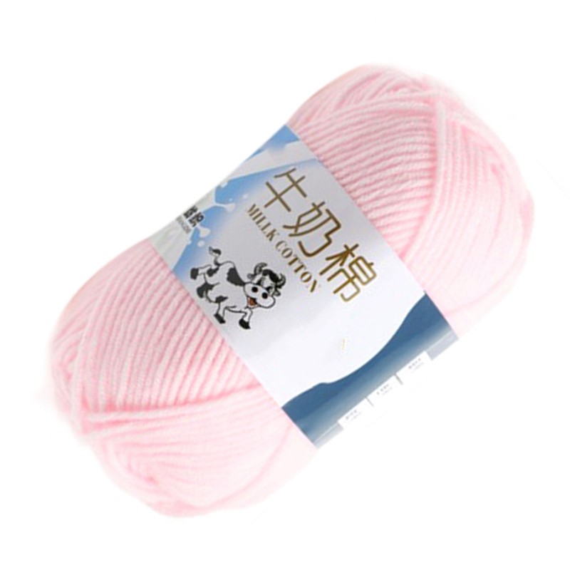 1 group Milk Cotton wool Yarn For Hand knitting Soft(light pink)Line rough about 2.5mm