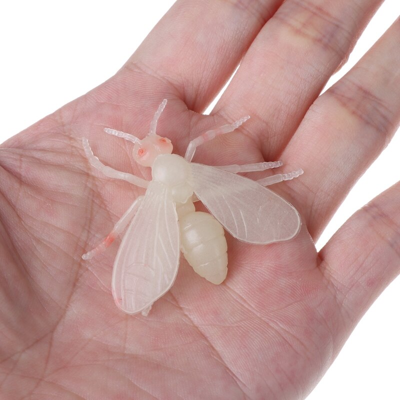 HBB Novelty 12Pcs Soft Spider Insect Night Glow in the Dark Worms Halloween Toy Joke Gag Kids Luminous Toys
