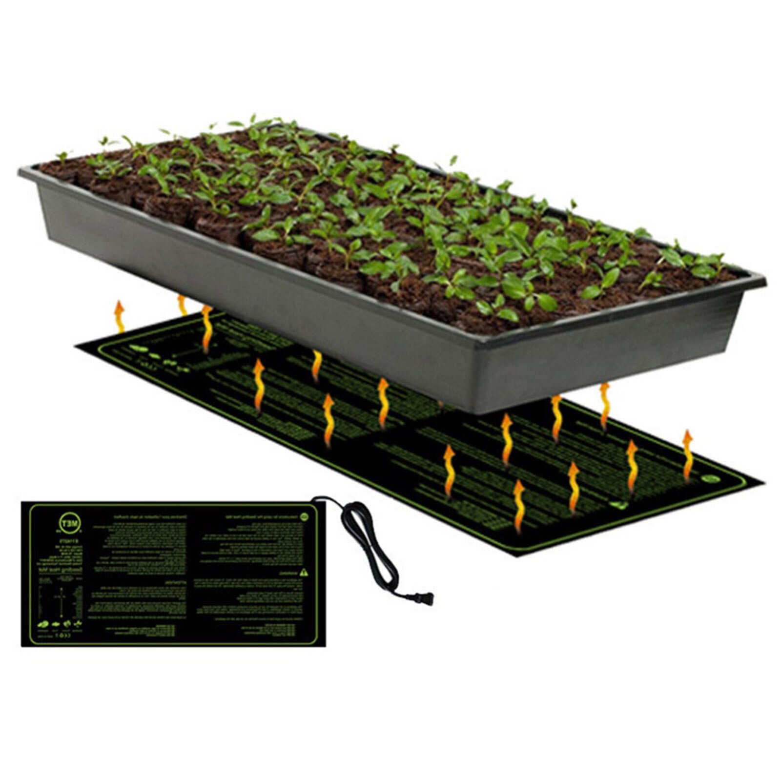 Seedling Heating Mat 50x25cm Waterproof Plant Seeds Germination Propagation Clone Starter Pad 110V / 220V Garden Tools 1 Pc