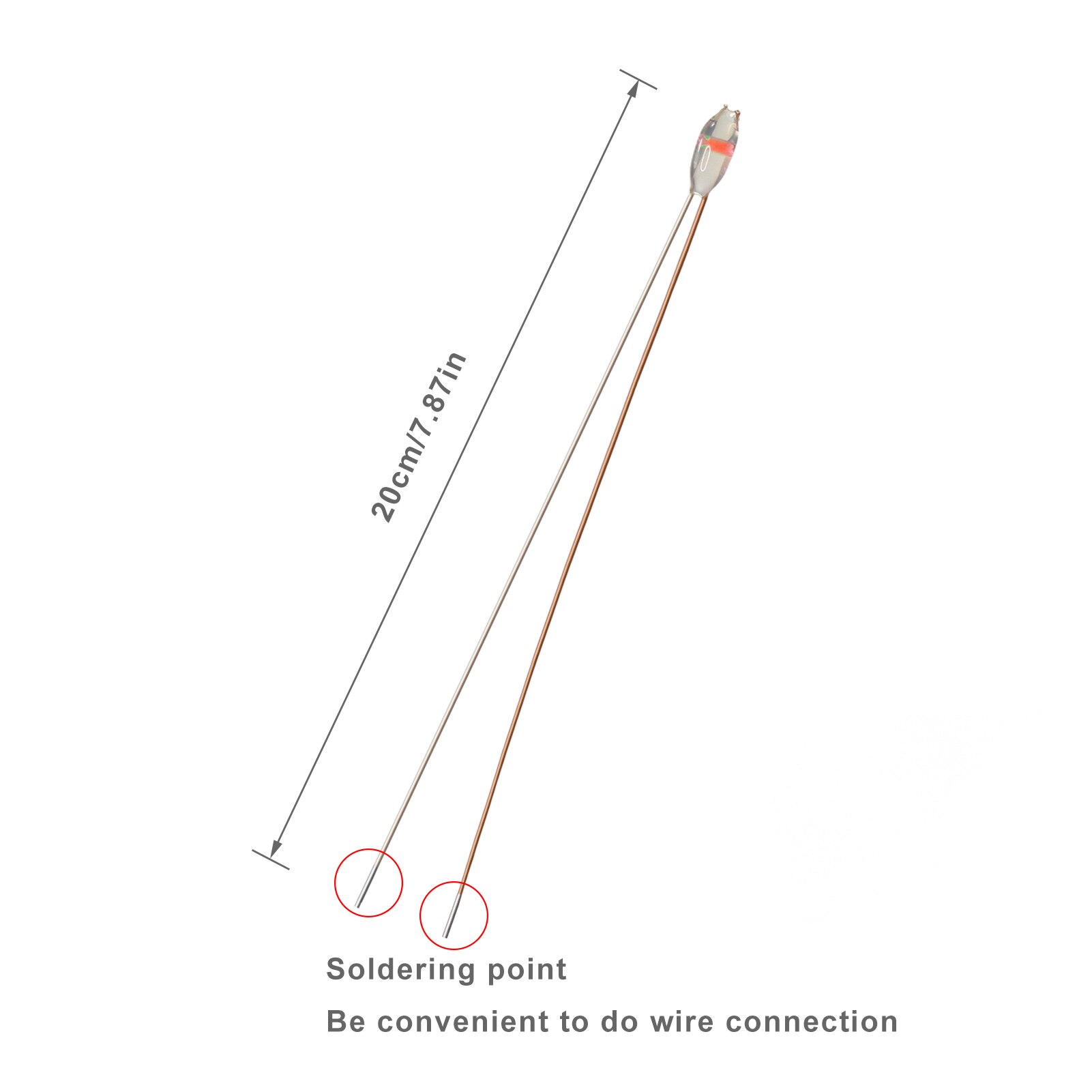 30pcs/60pcs Pre-wired Micro Litz Lead SMD 0603 LEDs Red Light 20cm Wire Resin Cover CD0603R