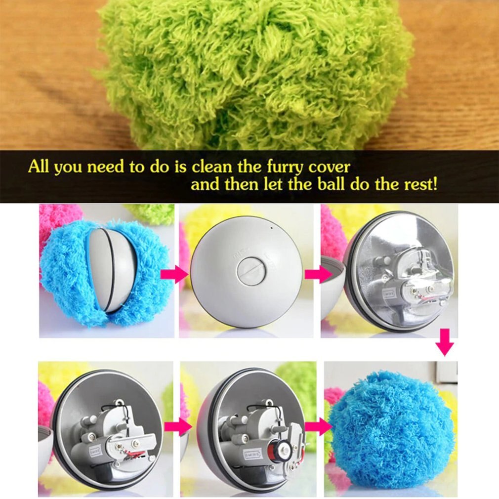 Automatic Rolling Ball Electric Dust Cleaner Mini Sweeping Robot Vacuum Cleaner Interactive Cat Toy