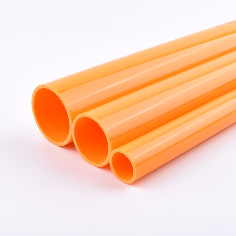 Out dia 20-50mm Orange PVC Pipe Length 50cm Agriculture Garden Irrigation Aquarium Fish Tank Water Tube Plumbing Pipe Fitting