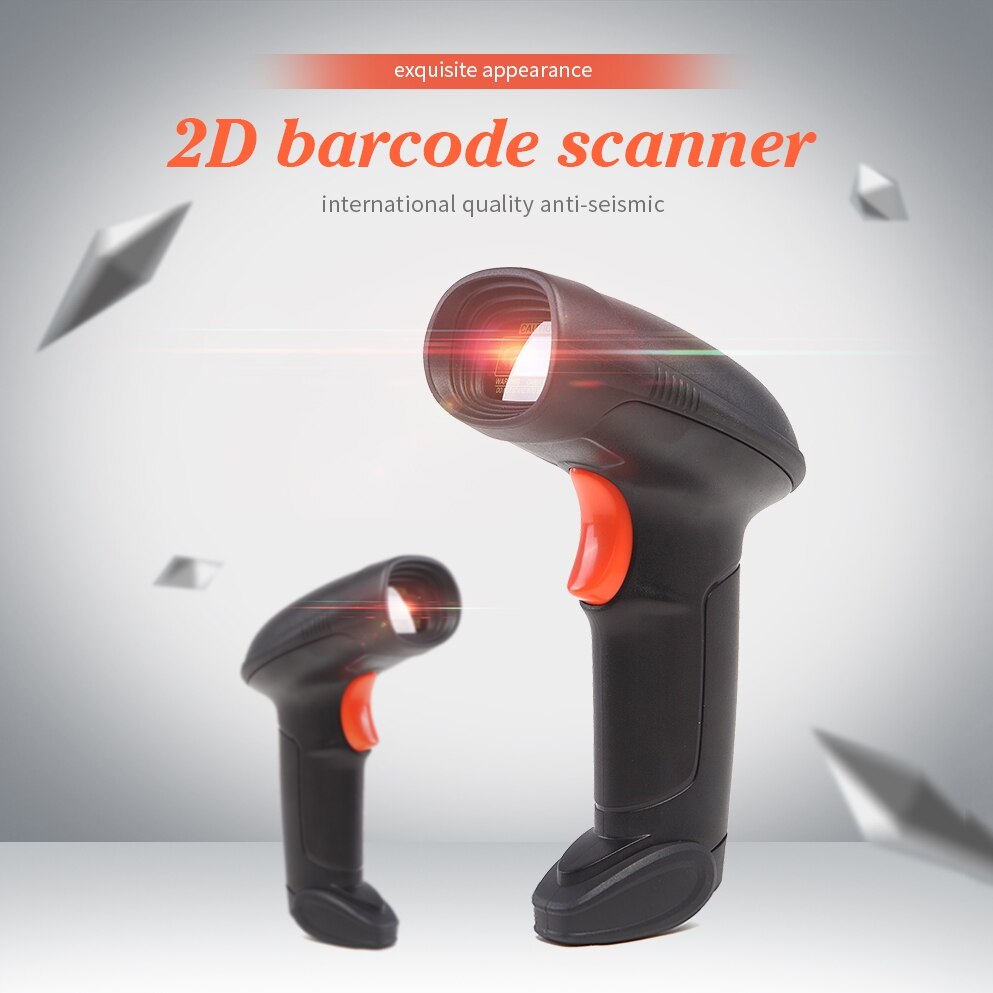 2D Barcode Scanner 1D/2D Handheld Document Scanner Cmos Sensor Usb Qr Barcodes Scanner Ccd Reader